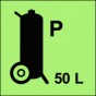 Znak morski - Gaśnica kołowa (P-proszek) 50L