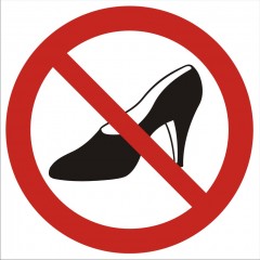 No high-heeled shoes
