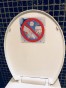 Znak - Zakaz wrzucania do toalety