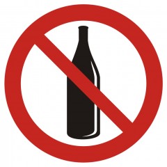 Znak BHP - Zakaz używania szkła