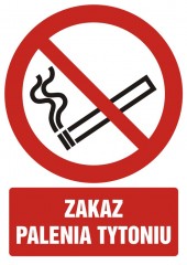Znak BHP - Zakaz palenia tytoniu