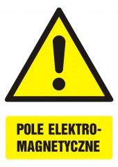Znak BHP - Pole elektromagnetyczne