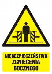 Znak BHP - Niebezpieczeństwo zgniecenia bocznego