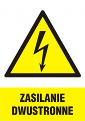 Znak elektryczny - Zasilanie dwustronne