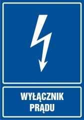 Znak elektryczny - Wyłącznik prądu