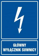 Znak elektryczny - Główny wyłącznik suwnicy