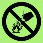 Znak przeciwpożarowy - Zakaz gaszenia wodą