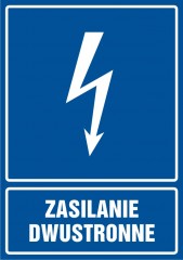 Znak elektryczny - Zasilanie dwustronne