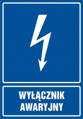 Znak elektryczny - Wyłącznik awaryjny