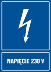 Znak elektryczny - Napięcie 230 V