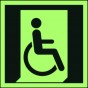 Znak ewakuacyjny - Wyjście ewakuacyjne dla niepełnosprawnych (prawostronne)