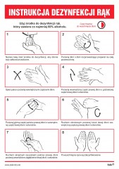 Ilustrowana instrukcja dezynfekcji rąk- skrócona