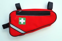 Bicycle frame first aid kit