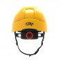 Industrial protective helmet with electrical insulating ATRA swivel harness