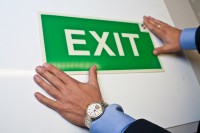 EXIT sign made in SYSTEM TD  ®