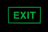Exit-Zeichen im SYSTEM TD ® , Ansicht nach dem Schwinden des Lichts