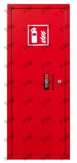 Fire extinguisher cabinet for 12 kg fire extinguishers KRISTAL. Sign 1L004  - TDC®