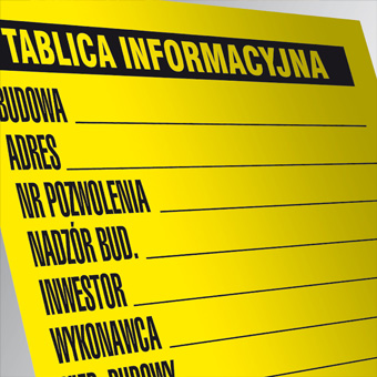 Tablice budowlane