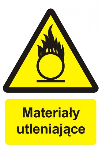 Znak przeciwpożarowy - Materiały utleniające