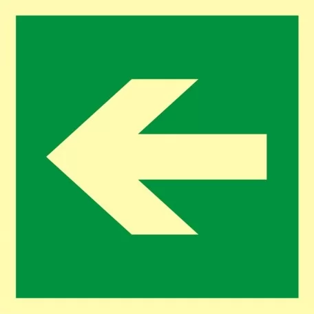 Znak ewakuacyjny - Kierunek drogi ewakuacyjnej