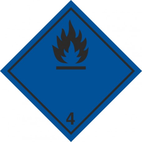Znak bezpieczeństwa - Materiały wytwarzające w kontakcie z wodą gazy zapalne