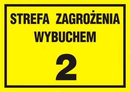 Znak - Strefa zagrożenia wybuchem 2