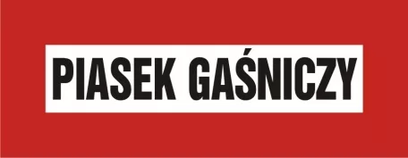Znak przeciwpożarowy - Piasek gaśniczy