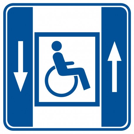 Znak - Dźwig dla niepełnosprawnych