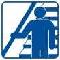 Znak - Trzymaj się poręczy schodząc i wchodząc po schodach