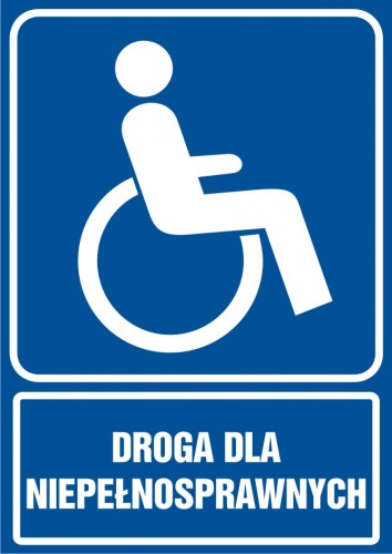 Znak - Droga dla niepełnosprawnych