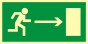 Znak ewakuacyjny - Kierunek do wyjścia drogi ewakuacyjnej w prawo