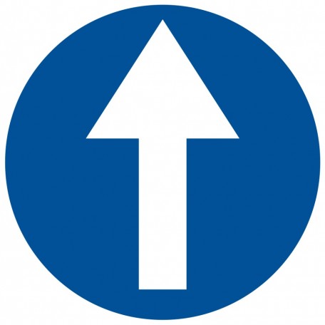 Znak - Nakaz jazdy prosto przez skrzyżowanie