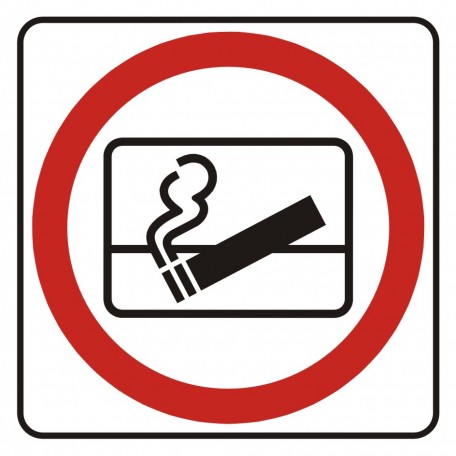 Znak - Zakaz wyrzucania niedopałków za okno