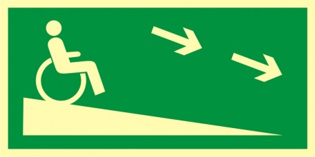 Abfahrt für Behinderte rechts
