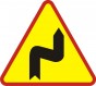 Double bend- first to the right
