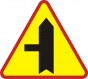 Intersection with minor side-road on the left