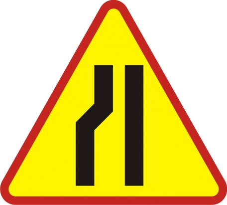 Left lane ends