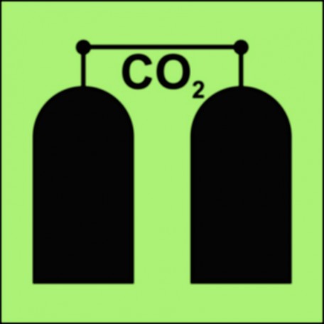 Znak morski - Stanowisko uruchamiania gaśniczej instalacji CO2