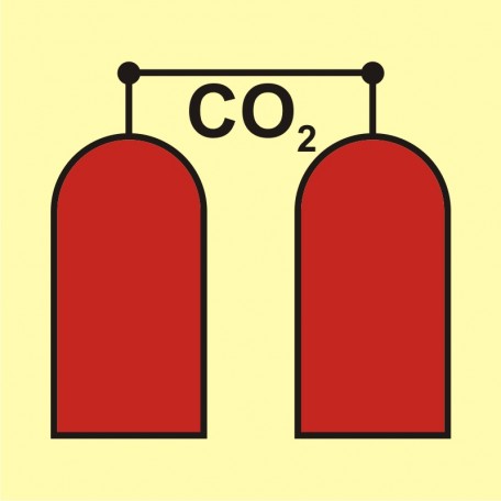Znak morski - Stanowisko uruchamiania gaśniczej instalacji CO2