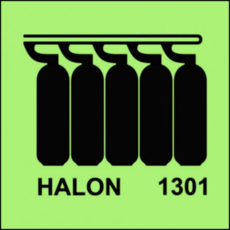 Znak morski - Bateria butli halonu 1301
