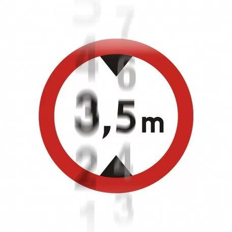 Verbot für Fahrzeuge über ... Meter Höhe