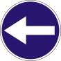Nakaz jazdy w lewo przed znakiem