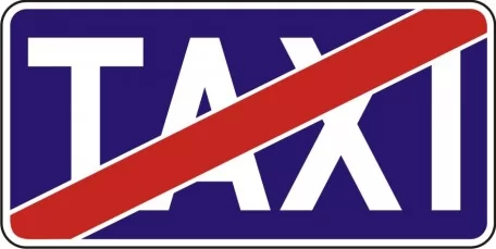 End of taxi stop