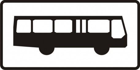 Tabliczka wskazująca autobusy
