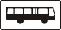 Plate indicating buses