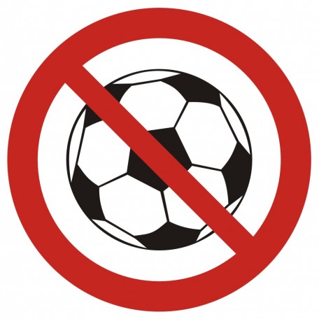 Znak BHP - Zakaz gry w piłkę
