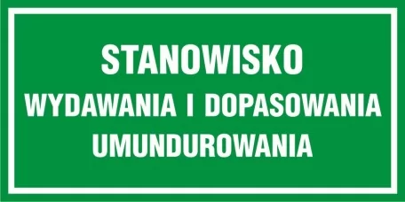 Tablica dla wojska - Stanowisko wydawania i dopasowywania umundurowania