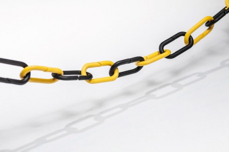 Łańcuch odgradzający czarno - żółty; dł. 1m