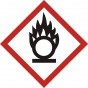 Znak bezpieczeństwa - Produkt utleniający - znak piktogram GHS 03 CLP