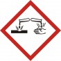 Znak bezpieczeństwa - Produkt żrący - znak piktogram GHS 05 CLP